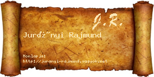 Jurányi Rajmund névjegykártya
